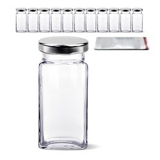 mir 矩形玻璃罐 S款 12入+熱縮膜 隨機出貨 12入組, 1套