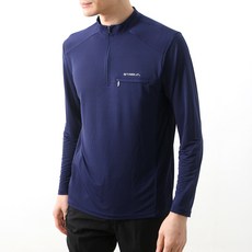 starun 男士高彈力條紋拉鍊登山T恤 YDH791