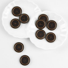 Sewing by Hand 經典復古鈕扣 22mm CP-012, 10個, 棕色