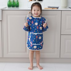 BEBE CHOUETTE 兒童圖案長袖美術罩衫