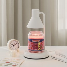 하리보 자캔들 + 플레인 캔들워머 + 전구 2p 세트, 화이트, 스트로베리해피니스