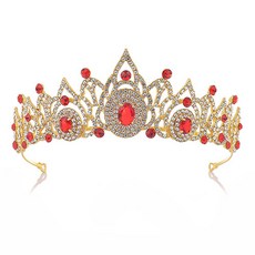 Estella自助婚禮人氣皇冠 bob107, 紅色, 1個