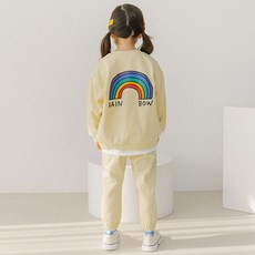 vavkids 童款彩虹圖案長袖上衣+長褲組
