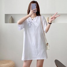 LUNA GLAM 孕婦哺乳短袖連身裙 CHS189