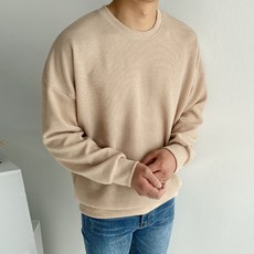 머시따 오버핏 니트 골지 파스텔 맨투맨