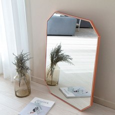 아트유 마벨 팔각 욕실 인테리어 벽거울 60 x 80 cm, 로즈골드
