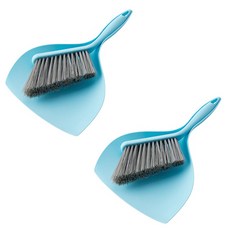 辦公室家用清潔迷你掃帚畚箕組合套裝, 2套, 藍色