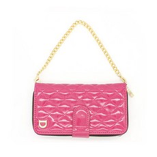 SMC 艾莎限定拉鍊活頁本式金色掛繩手機殼