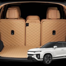 메이튼 트렁크 매트 풀커버 + 트렁크 정리함 소형 세트, KGM 액티언 2세대, 새들브라운