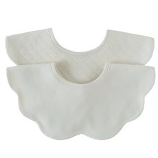 BUNNIE BLOSSOM 孩童圍兜兜2件組, 米色絎縫+米色, 1組