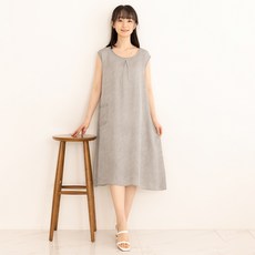 Yeonliji 女款 100%人造絲 無袖背心連身裙
