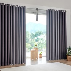 VIEW HOUSE Mir 四層編織遮光窗簾 2件組, 灰色雙色