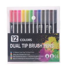 동아피엠에스 DUAL TIP BRUSH PENS, 12색, 1개