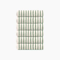 Teto 條紋 Supima 毛巾 230g 40支棉紗, 線條綠, 6個