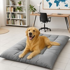 딩동펫 반려동물 통세탁 슈퍼베드 방석, 그레이, 1개