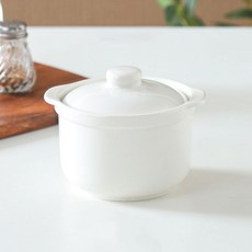 Parajuni 陶瓷手柄迷你湯碗 + 蓋子 中型套組 HJ1330, 白色, 1套