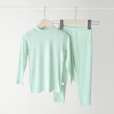올로미미 아동용 반목폴라 9부 레이온골지 보온 상하의 세트