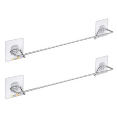 多用途浴室毛巾架 62cm, 2個