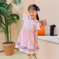 LILIPURRI 女童可愛海洋風連身裙