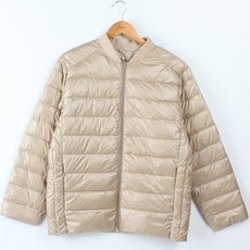 플레이즈 남성용 시보리넥 루즈핏 경량 패딩 점퍼