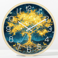 메르헨몬드 국산 황금 돈나무01 무소음 인테리어 벽시계 30.5cm, 황금돈나무01(MGOL01)