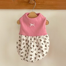 Groomingdaengyi 狗狗泰迪氣球連身裙, 1個, 粉紅色