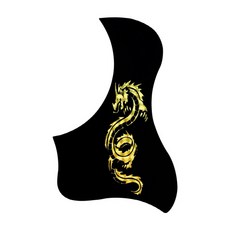 Oready吉他撥片護板 金色龍, 1個