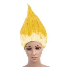 市集風趣味尖頭假髮, 黃色, 1個