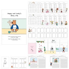 Monolike A5 Happy&Lucky 6孔萬年型手帳補充包 封面 + 內頁套組 Together, 192張, 1套