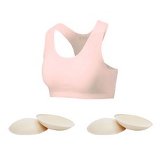 솔레일 여아용 패드 분리형 학생 브라 Y타입 브라 + 브라패드 4p