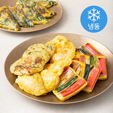 쿡생 오미산적 + 고기완자 + 동태전 + 생깻잎전 + 애호박전 잔치 모듬전 세트 (냉동), 800g, 1세트