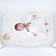 아이레빗 유아용 아이스론 양면 쿨매트 이케아 호환, 화이트토끼, 1개