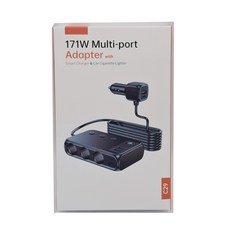 HOUDER 智能一拖三 171W 雙USB 獨立開關 電壓監測 車用充電器, 1入