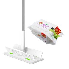 3M 百利 標準全觸式雙動桿拖把 + 小蘇打濕拖把清潔布溫和 30 張, 1組