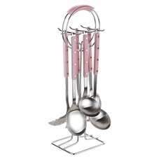 Plala粉彩廚具組, 粉色, 7種廚房用具, 1組