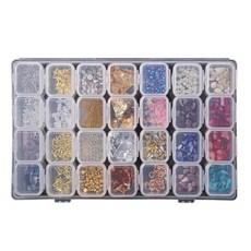 Quardi美甲飾品零件Colorful系列7 28件組, 混合顏色, 1套