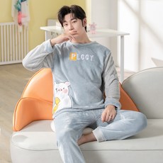 2'nd Pink 男士Ambassador超細纖維睡眠睡衣上下套組