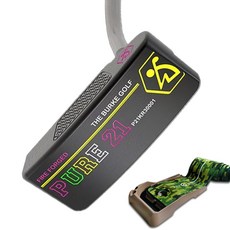 Burke PURE 21 黑色高爾夫推桿 84.32公分 + 推桿練習墊套組, 黑色, 3度