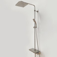 몬세라믹 니켈 사틴 해바라기 샤워기 선반형 레인샤워수전 J700PLUS, 무광실버, 1개