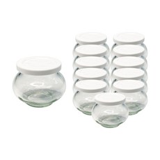 WECK 玻璃收納瓶 902號 220ml 12入+PE蓋 12入, 1套