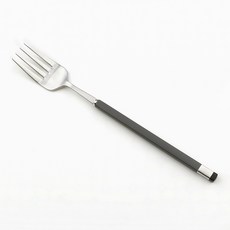Bogen 方形雙色餐具 晚餐叉, 1個, 炭灰色 + 銀色