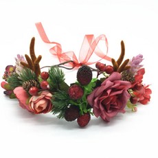 Get It Blue女款Mori松果果實髮冠, 紅色, 1個