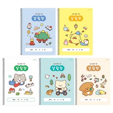 PINKFOOT Wagle Wagle 聯絡簿 新學期 筆記本 5件組, 混合顏色, 1套