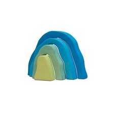 Okamora Cueva 火山堆積華爾道夫木塊, 藍色（蔚藍）