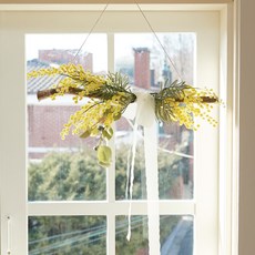 ASPASIA 含羞草不對稱花環, 黃色