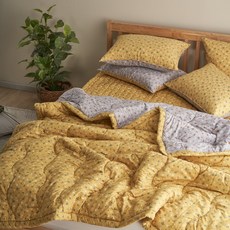 It's Room 碎花四季寢具組, 被子+枕套 1入, Yellow