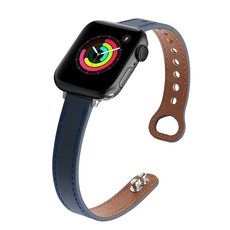 HAMATE Apple Watch皮革錶帶, 海軍