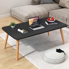 데일리 가정용 다용도 좌식테이블 60 x 40 x 32 cm, 블랙