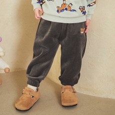 mollimelli 兒童Molly熊絲絨保暖束口褲