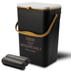 壁掛式手提垃圾桶+垃圾袋 60入, 黑色（垃圾桶）